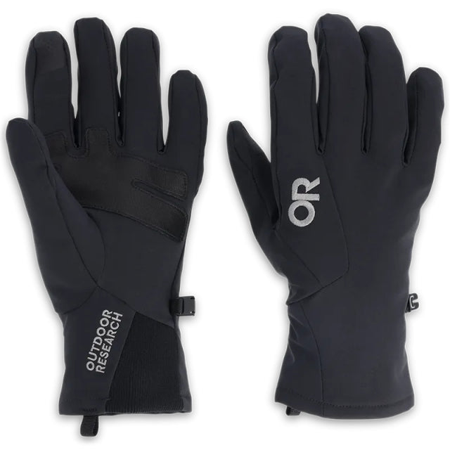 Outdoor Research Mens Sureshot Softshell Gloves Black