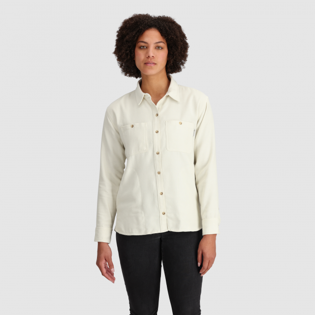 Outdoor Research Womens Feedback Flannel Twill Shirt Bone