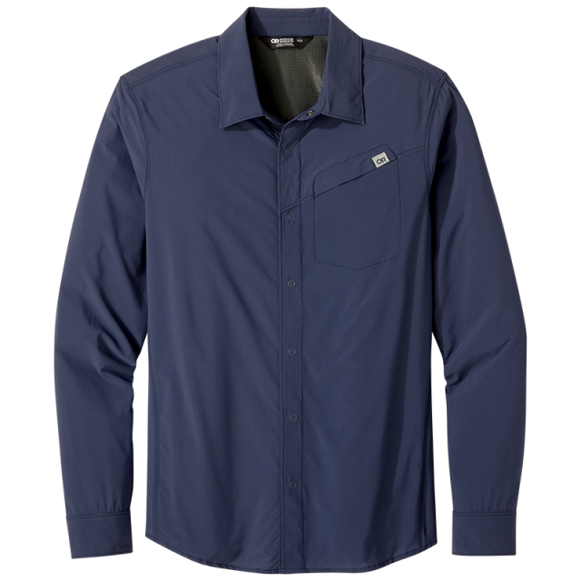 Outdoor Research Men&#39;s Astroman L/S Sun Shirt 1289 Naval Blue