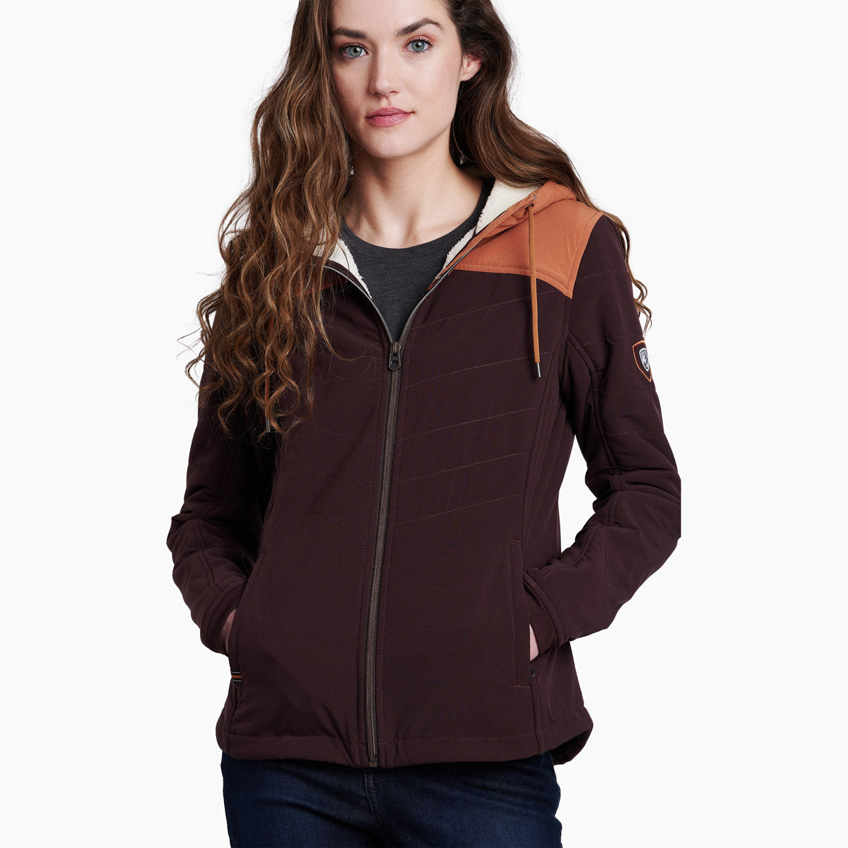 Kuhl Women&#39;s Aero Fleece Hoody Ganache/Copper