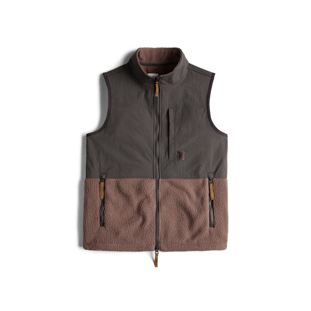Topo Designs W Subalpine Fleece Vest PepCha Peppercorn/Charcoal
