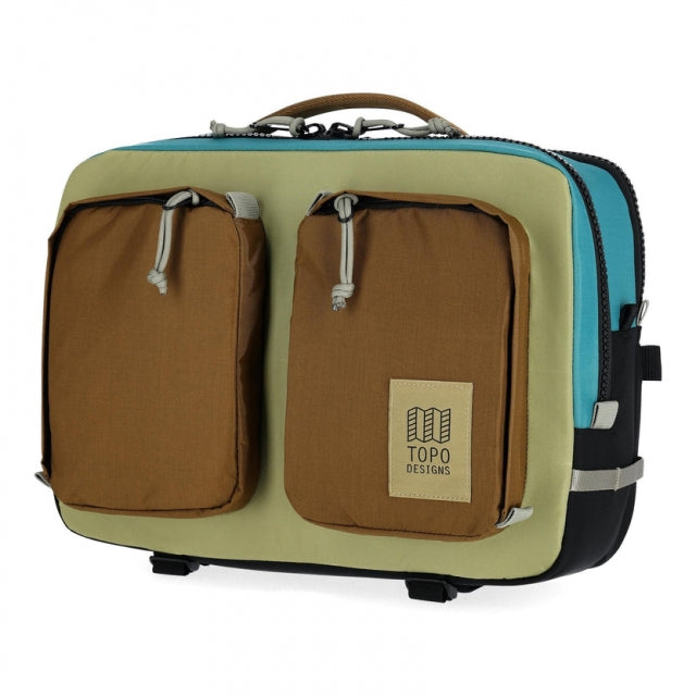 Topo Designs Global Briefcase CarDaKha Caribbean/Dark Khaki
