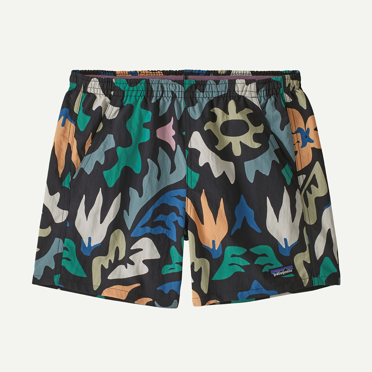 Patagonia Womens Baggies Shorts - 5 in. Kaleido: Black