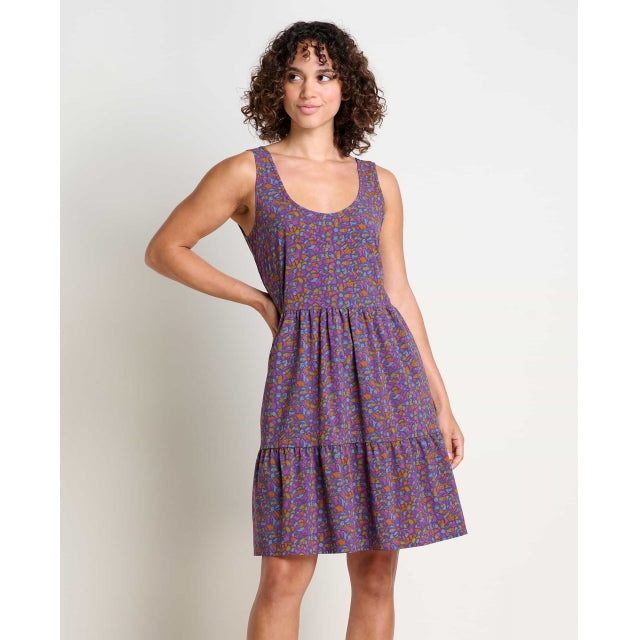Toad&Co. W Sunkissed Sunsana SL Dress 555 Acai Kaleidoscope Print