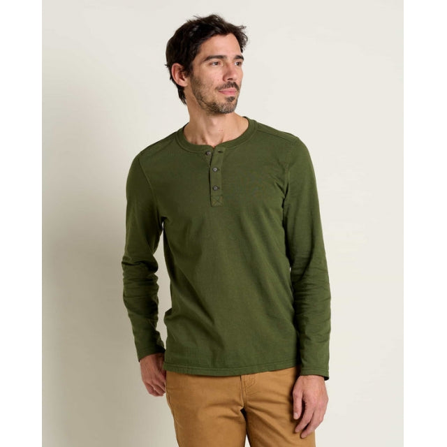 Toad&Co. Mens Primo Long Sleeve Henley Chive
