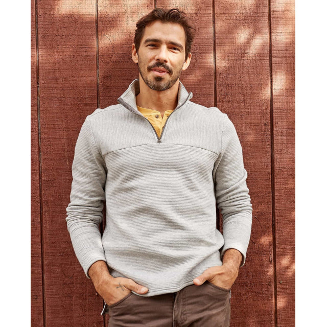 Toad&Co. Men's Moonwalk 1/4 Zip Pullover 111 Heather Grey