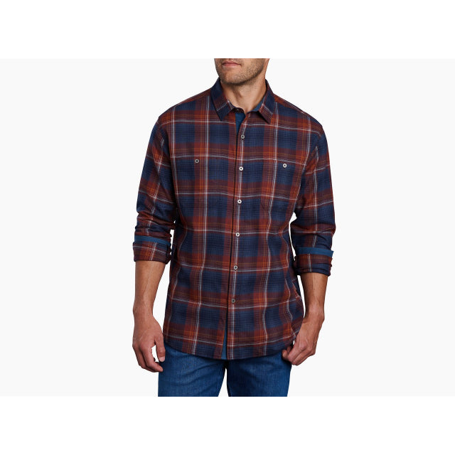 Kuhl Men&#39;s Fugitive Flannel Shirt BFZ Blue Fuzion