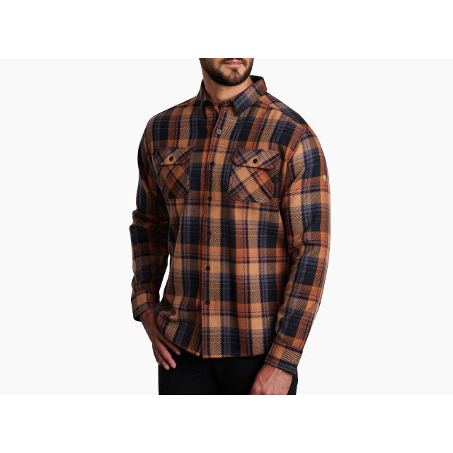Kuhl Mens Disordr Flannel Shirt WG Wood Grain