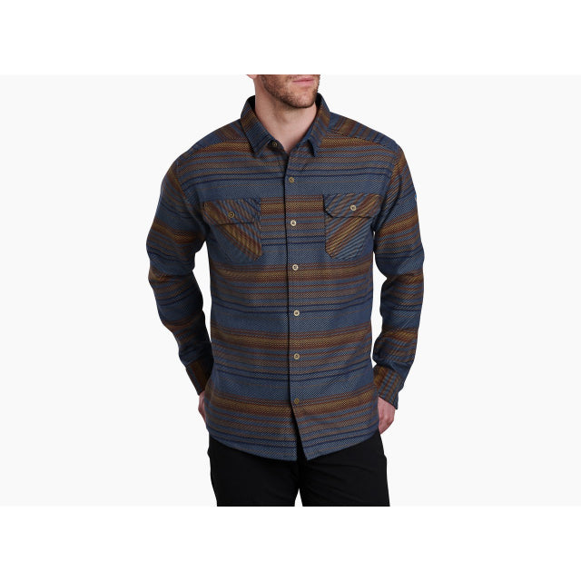 Kuhl Mens Disordr Flannel Shirt SG Sunset Gold / L