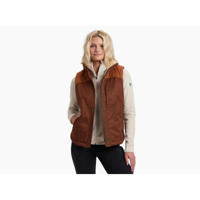 Kuhl Women&#39;s Celeste Lined Vest MORU Mocha/Rust