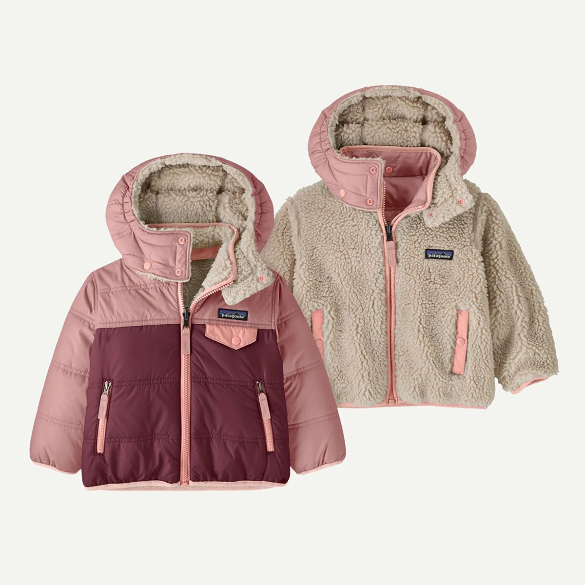 Patagonia Baby Reversible Tribbles Hoody Berry Fig