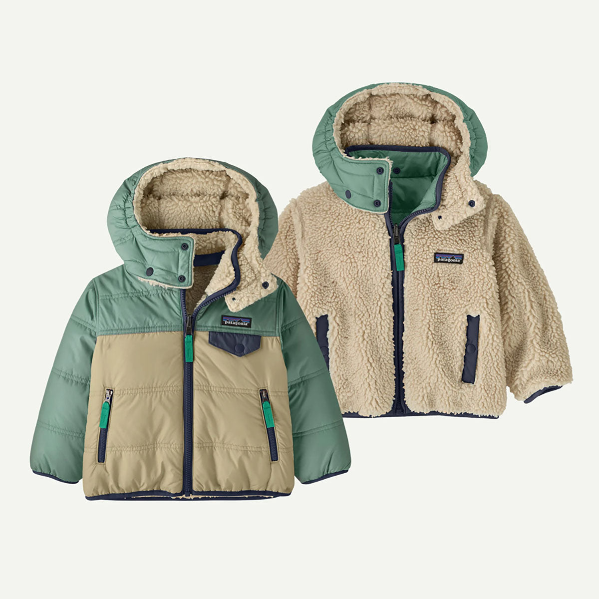 Patagonia Baby Reversible Tribbles Hoody Weathered Stone