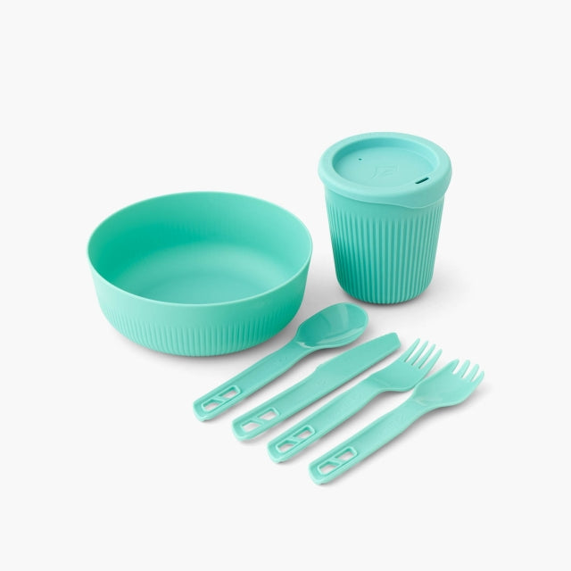 Sea to Summit Passage Dinnerware Set - 6pc Aqua Blue
