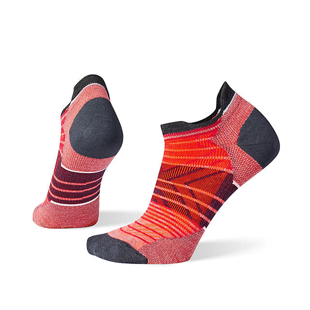 Smartwool Men&#39;s Run Zero Cushion Low Ankle Socks Bright Coral