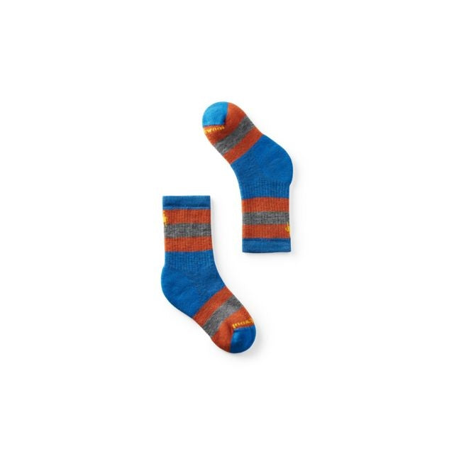 Smartwool Kids&#39; Hike Full Cushion Striped Crew Socks Laguna Blue