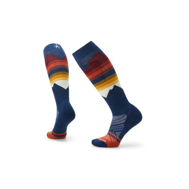 Smartwool Womens Ski Targeted Cushion Pattern Over The Calf Socks P43 Nightfall Blue