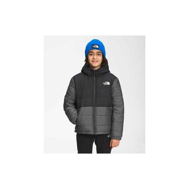 The North Face Boys&#39; Reversible Mount Chimbo Full Zip Hooded Jacket DYY TNF Medium Grey Heather