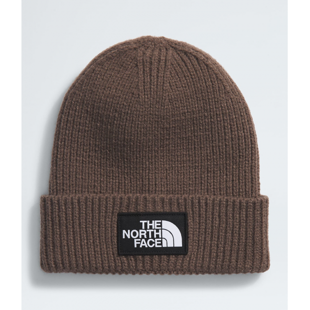 The North Face TNF Logo Box Cuffed Beanie 1OI Smokey Brown