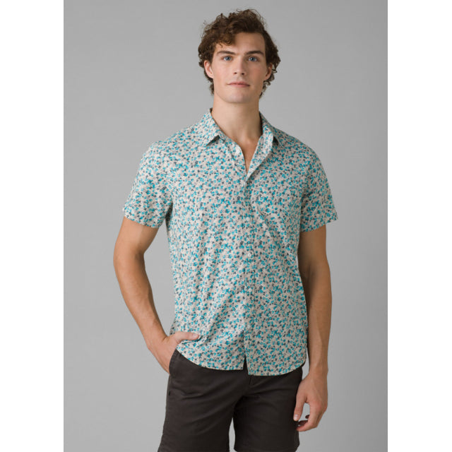 Prana Men's Stimmersee Shirt 400 Blue Floral