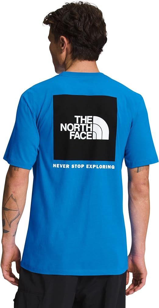 The North Face Men&#39;s S/S Box NSE Tee uper Sonic Blue/TNF Black / S