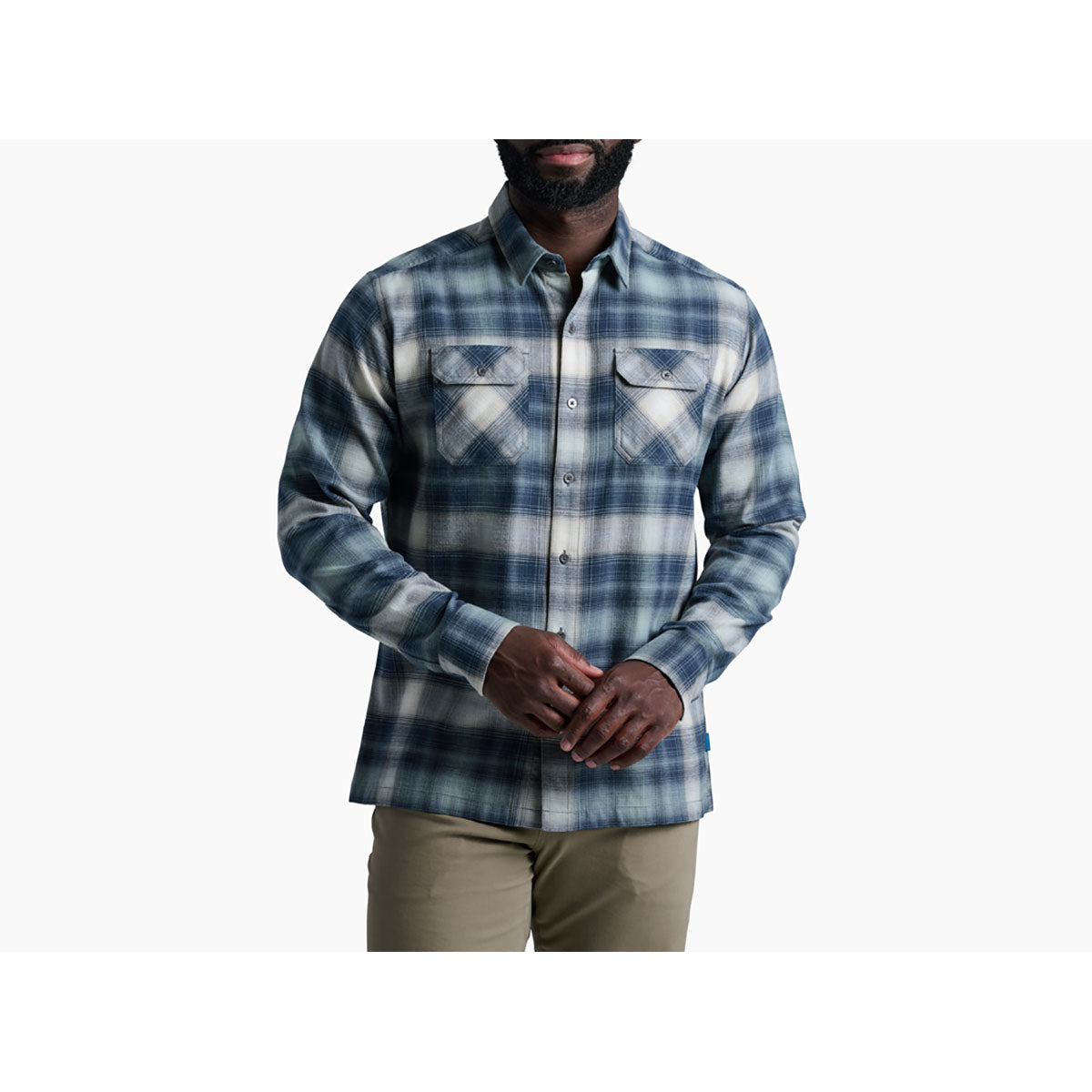 Kuhl Mens Dillingr Flannel Shirt Fog Harbor