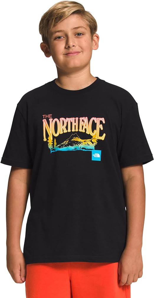 The North Face Boys' S/S Graphic Tee TNF Black/cuba Blue / S