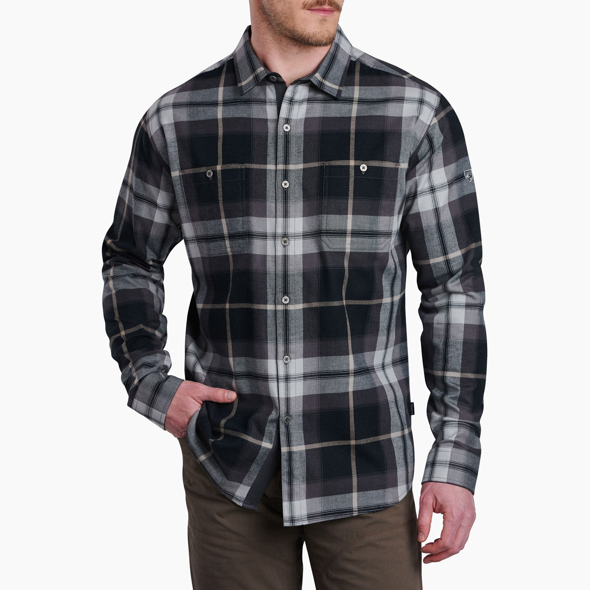 Kuhl Men&#39;s Fugitive Flannel Shirt Iron Mountain