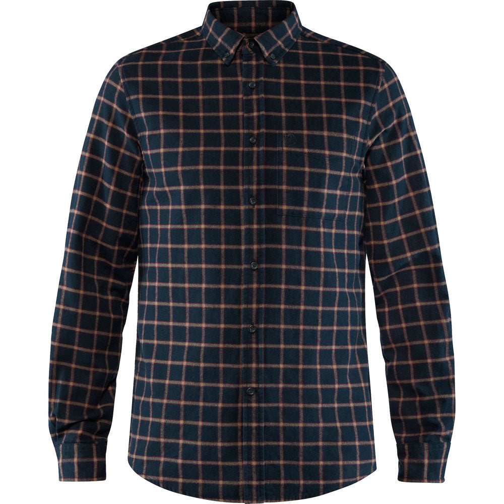 Fjallraven Men&#39;s Ovik Flannel Shirt Dark Navy