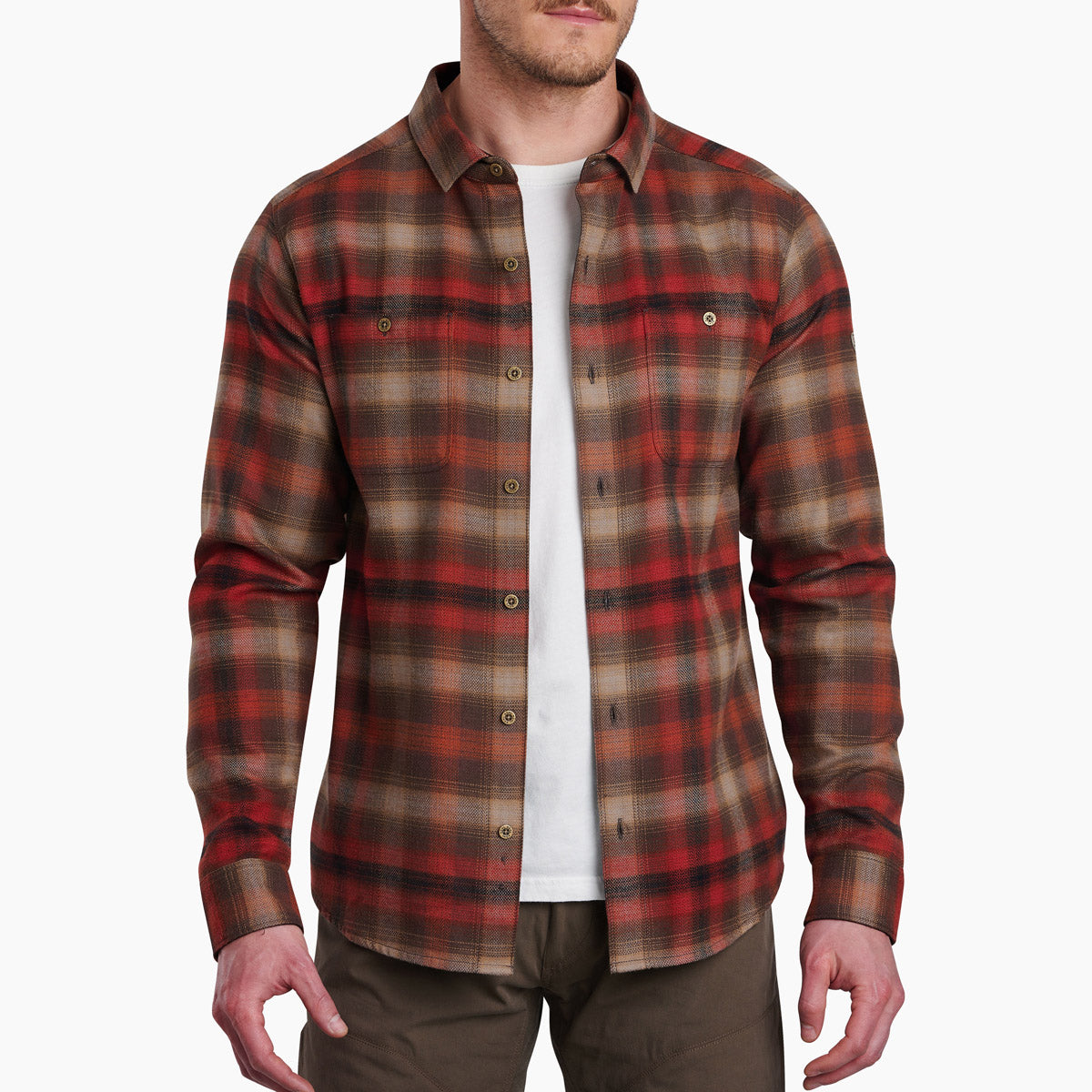 Kuhl Men's Law Flannel Long Sleeve Brickstone