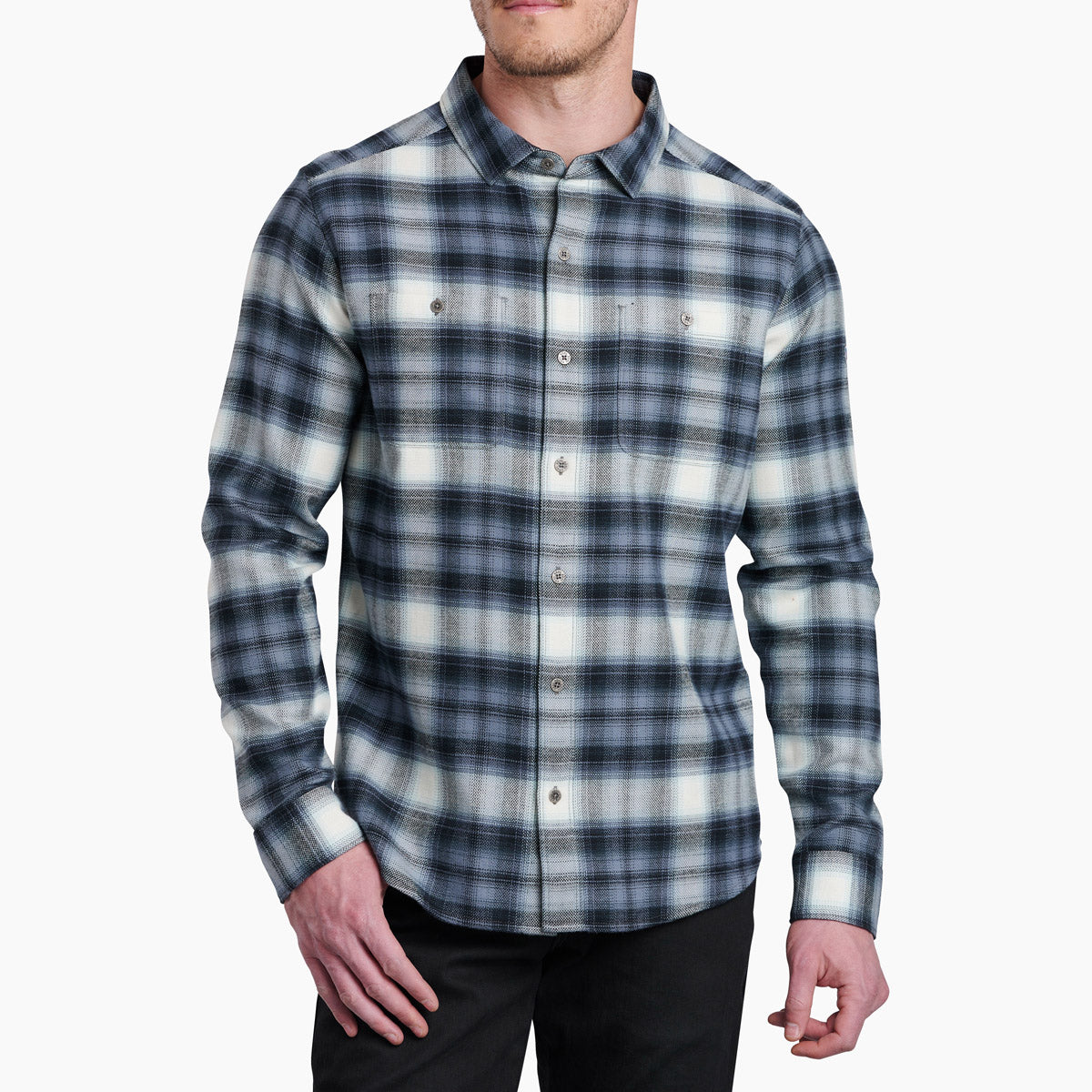 Kuhl Men's Law Flannel Long Sleeve Mineral Ice