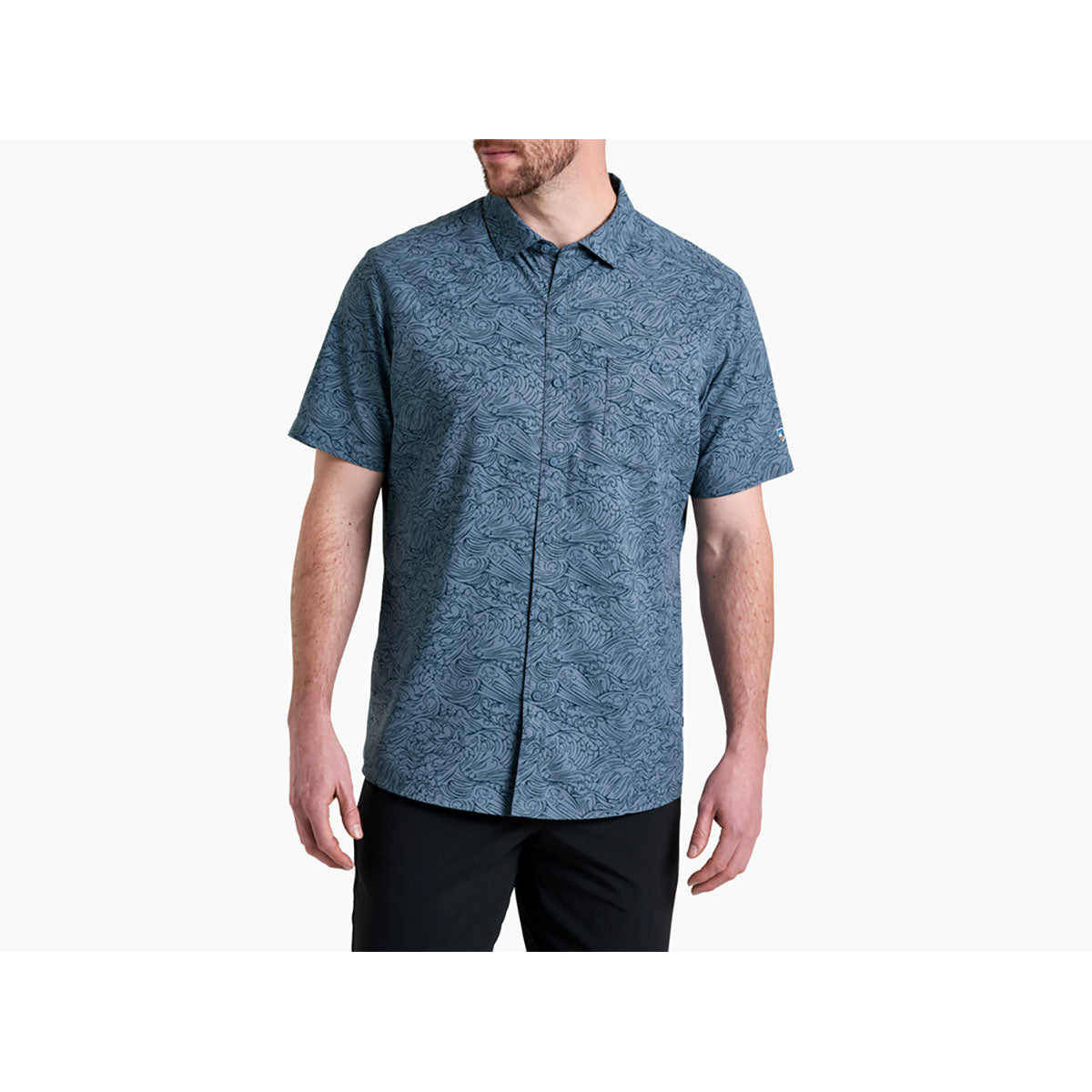 Kuhl Mens Persuadr Short Sleeve Blue teel / S