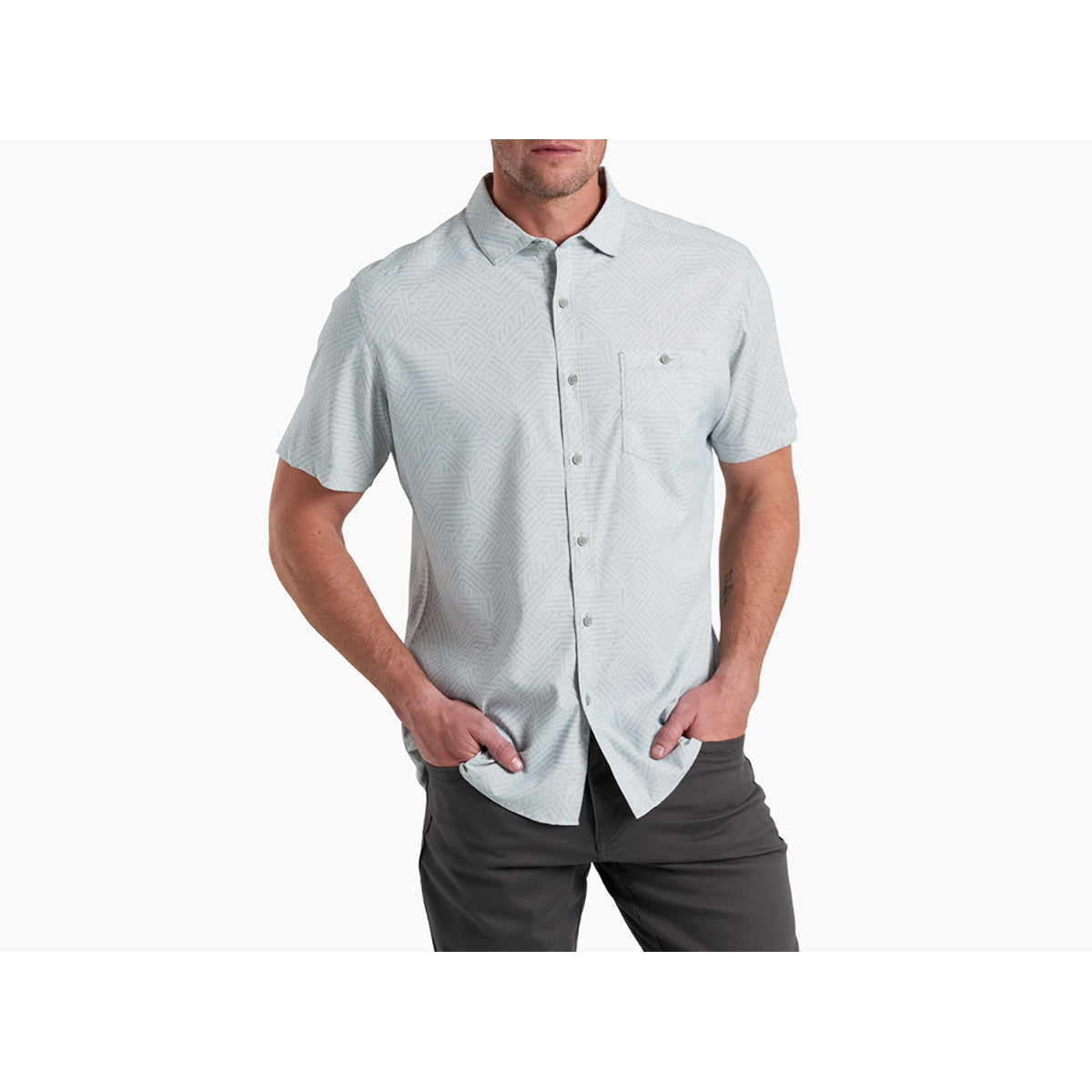 Kuhl Mens Persuadr Short Sleeve Natural