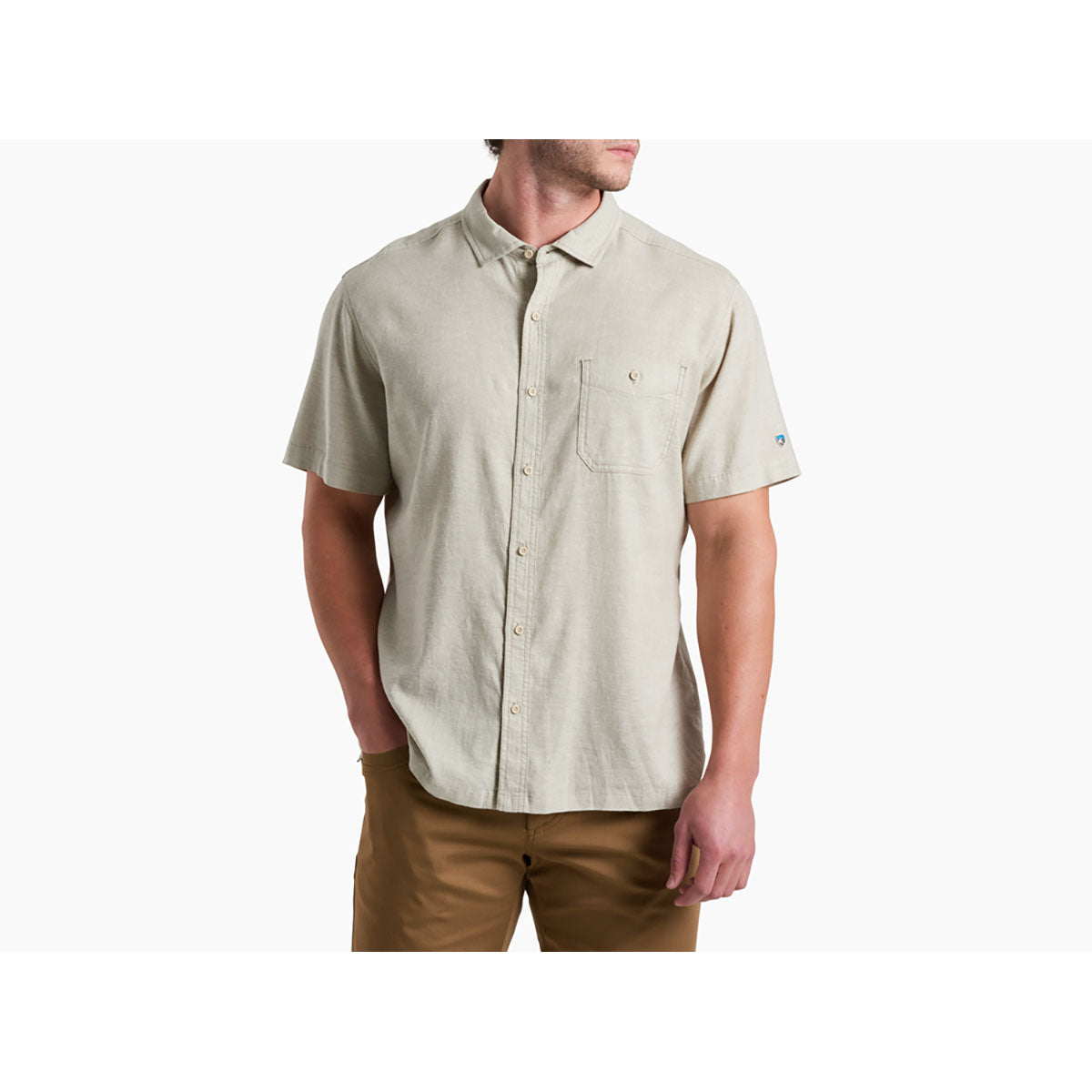 Kuhl Mens Getaway Short Sleeve Natural