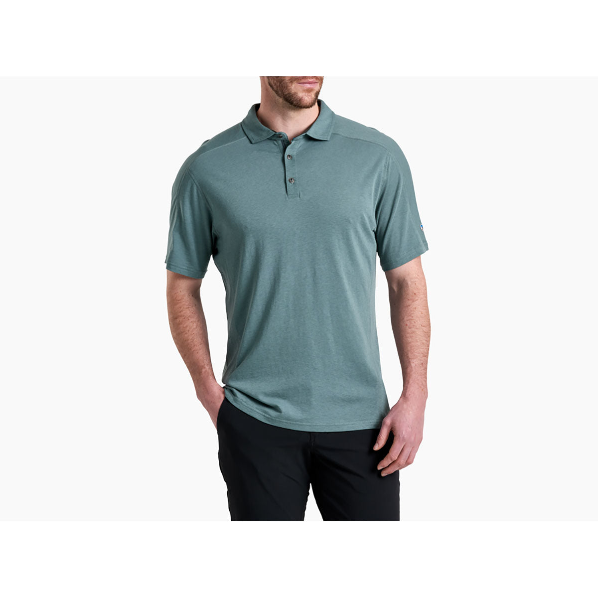 Kuhl Mens Brazen KUHLdry Polo Blue Alloy