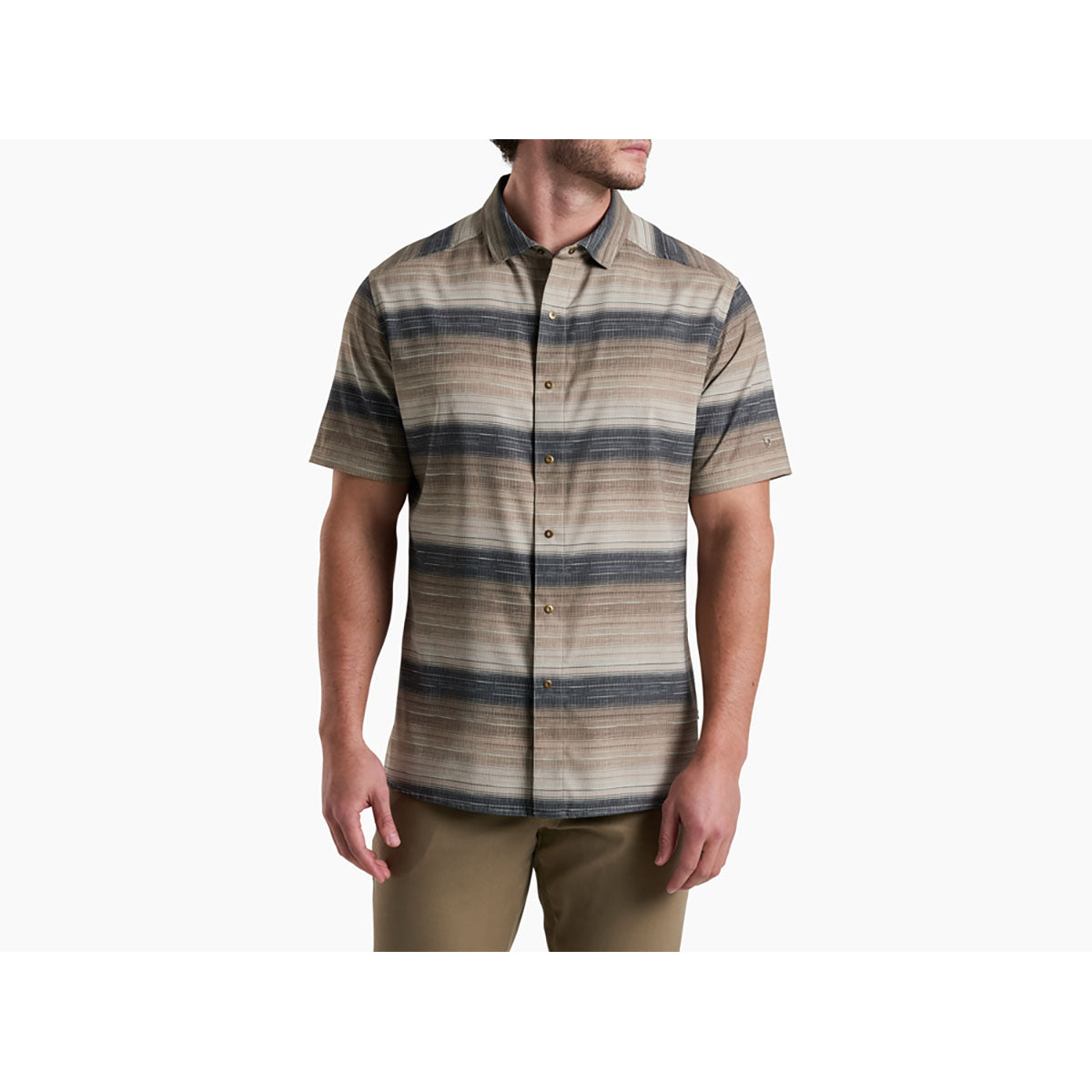 Kuhl Mens Ikonik Persuadr Short Sleeve Spanish Moss