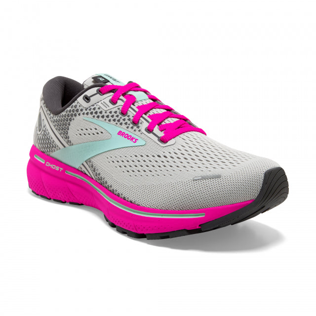 Brooks Women&#39;s Ghost 14 024 Oyster/Yucca/Pink