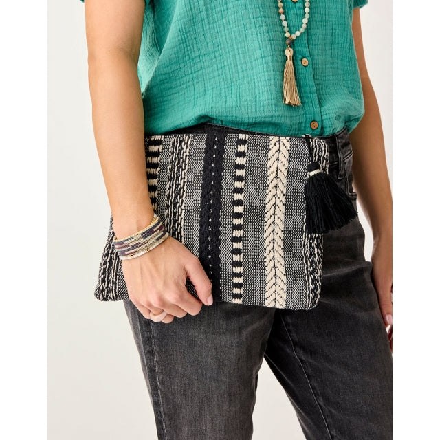 Carve Designs Treasure Clutch Black Multi