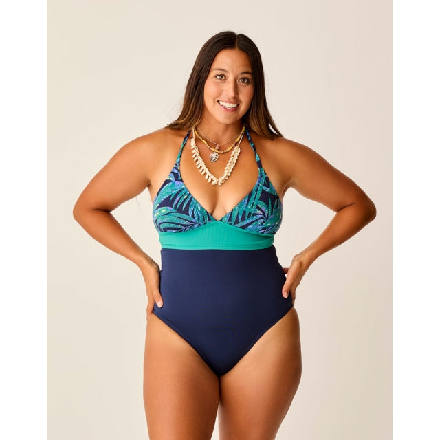 Carve Designs Womens Dahlia One Piece Blue Oasis/Navy
