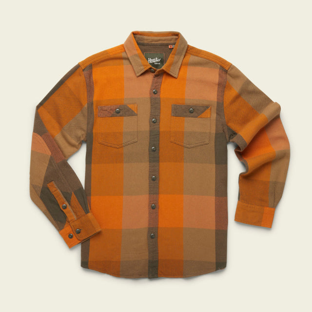 Howler Brothers Mens Rodanthe Blanket Flannel SO Outback Plaid: Sol Glow / L