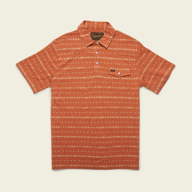 Howler Brothers Mens Ranchero Jacquard Polo CA Portals Jacquard: Claypot / L