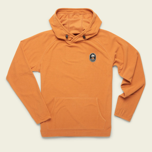 Howler Brothers Mens Palo Duro Grid Fleece Hoodie PUM Pumpkin