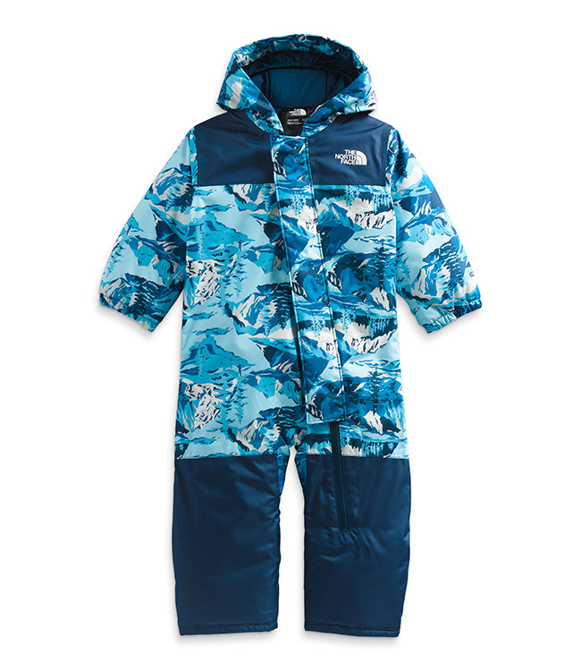 The North Face Baby Freedom Snow Suit 97W Acoustic Blue Snow Peak Mountains Print