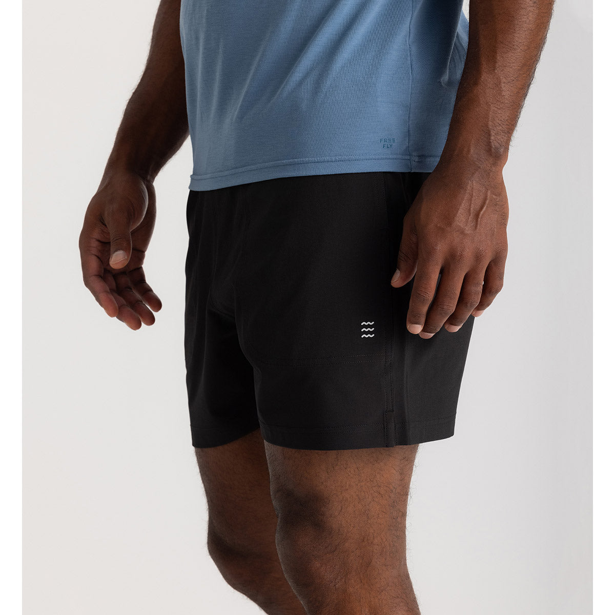 Free Fly Apparel Men&#39;s Bamboo-Lined Active Breeze Short - 5.5&quot; Black