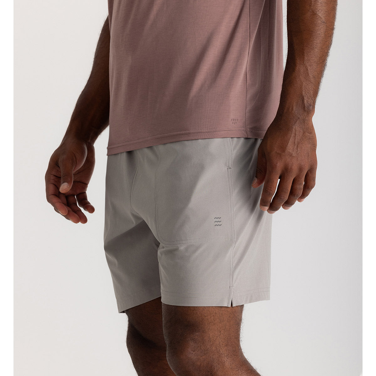 Free Fly Apparel Men&#39;s Bamboo-Lined Active Breeze Short - 7&quot; Cement