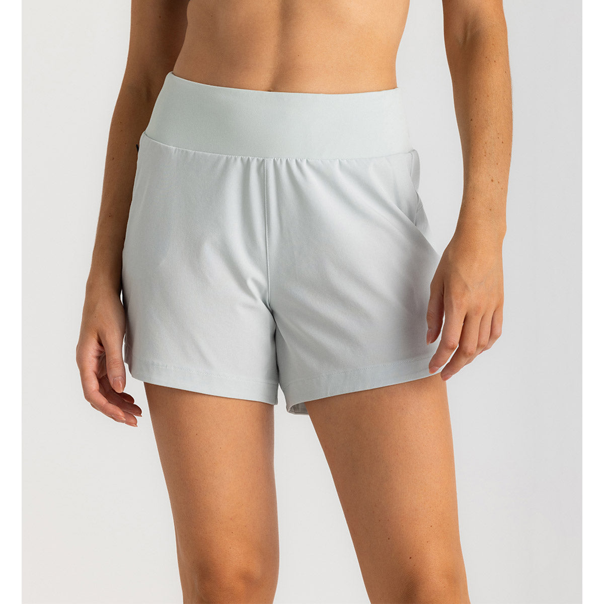 Free Fly Apparel Women's Bamboo-Lined Active Breeze Short - 5" Sky Gray