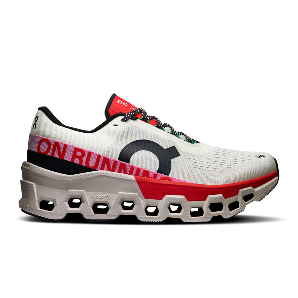 On Running Womens Cloudmonster 2 Ivory | Red