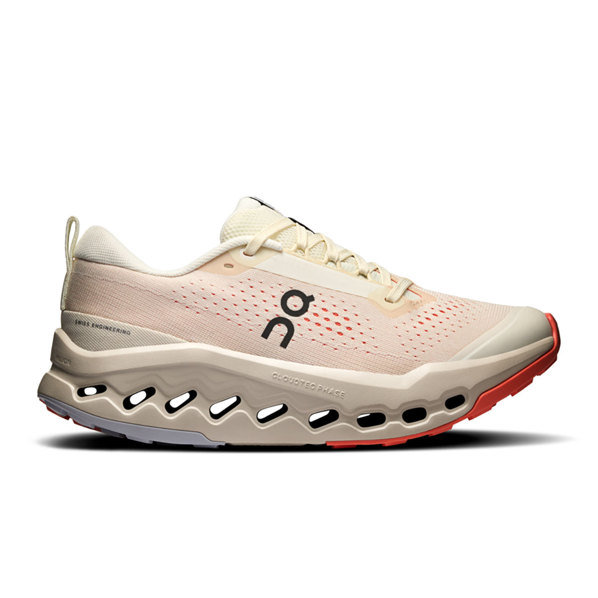 On Running Womens Cloudsurfer Trail 2 Ivory | Salmon