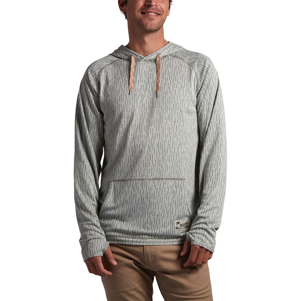 Howler Brothers Men&#39;s Loggerhead Hoodie LIG Deluge Camo: Light Grey