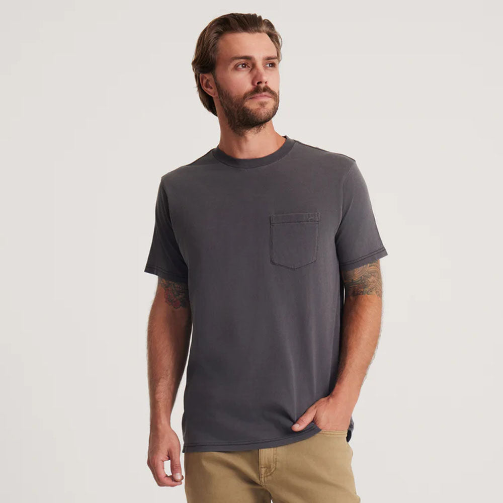 Roark Mens Made to Fade Short Sleeve Tee Washed Black