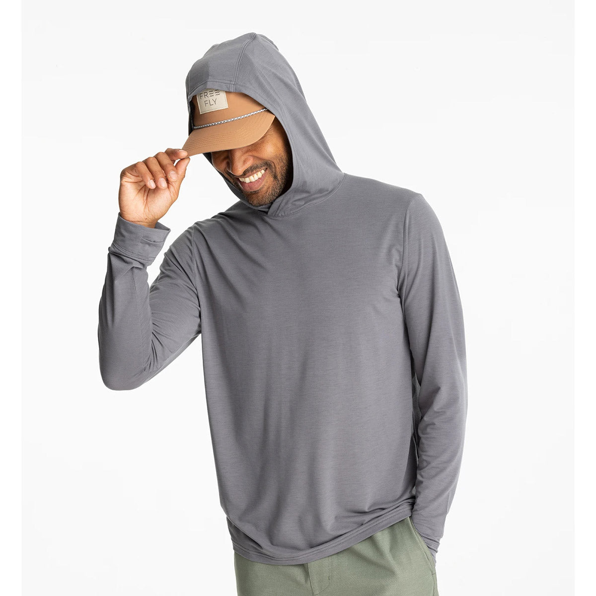 Free Fly Apparel Men&#39;s Elevate Lightweight Hoodie moke / S